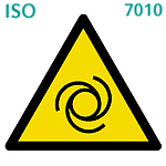 自動起動による危険(ISO 7010) 自動起動による危険(ISO 7010)