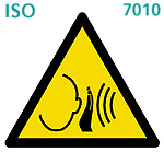 突発性騒音(ISO 7010) 突発性騒音(ISO 7010)