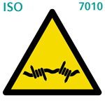 有刺鉄線(ISO 7010) 有刺鉄線(ISO 7010)